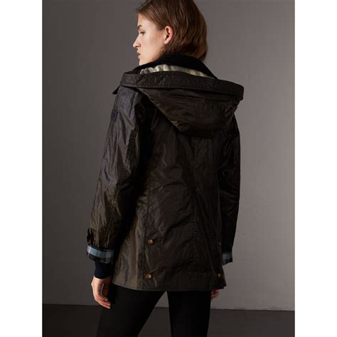 burberry waterproof jacket|burberry wax jacket ladies.